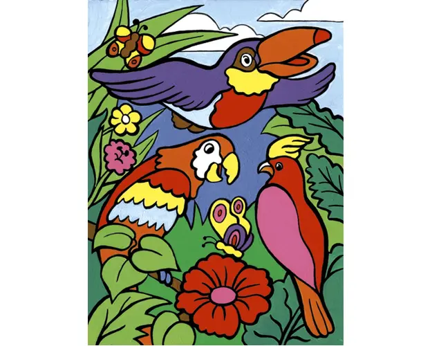 Prima mea pictura pe numere Royal Brush Junior Pasari 23x30 cm