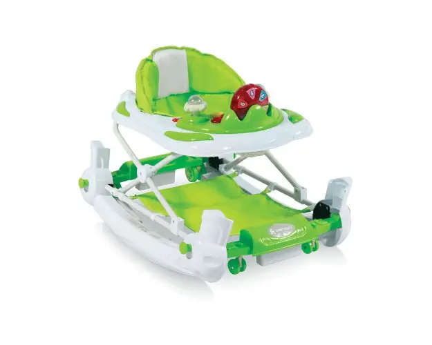 Premergator cu balansoar Lorelli School Green