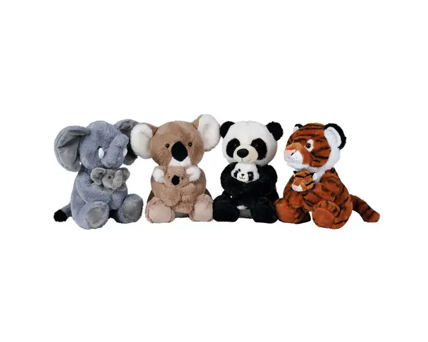 Animalut salbatic cu pui de plus Nicotoy 28 cm diverse modele