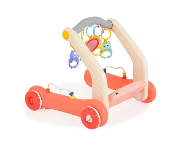 Antemergator 2 in 1 cu salteluta de activitati Moni Piano Roz