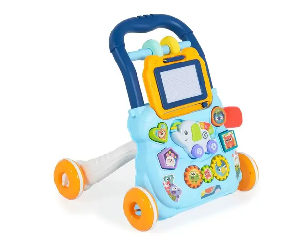 Antemergator cu centru de activitati Moni Elephant Albastru