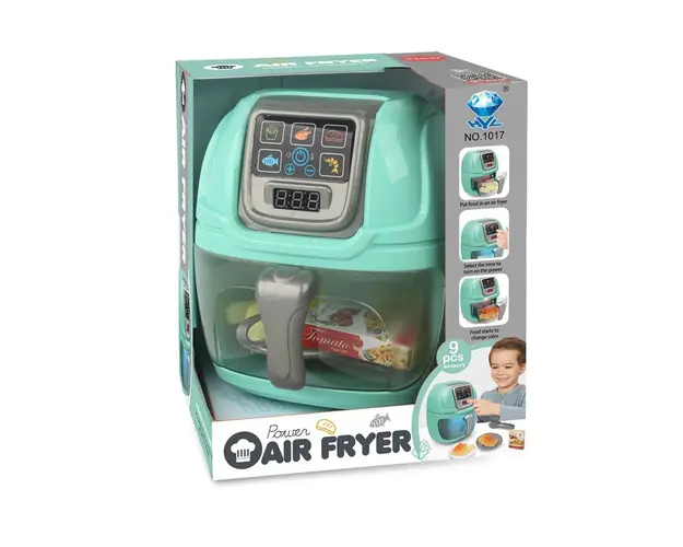 Aparat de gatit multifunctional cu lumini pentru copii Ntoys Air Fryer Green