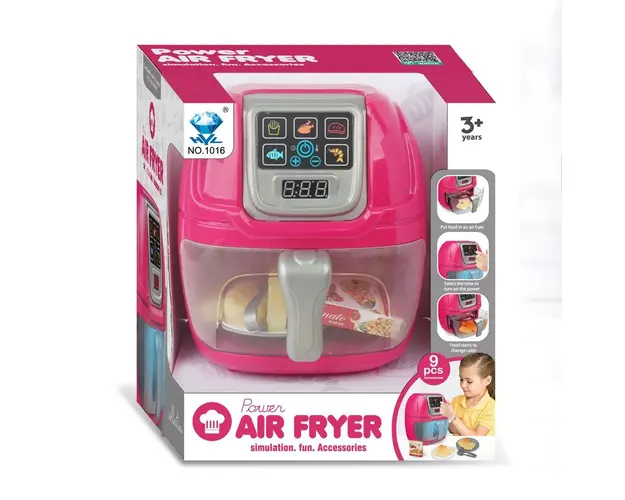 Aparat de gatit multifunctional cu lumini pentru copii Ntoys Air Fryer Roz