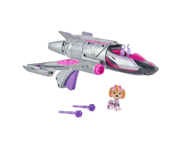 Avion cu figurina Deluxe Skye Paw Patrol Mighty Movie 38 cm