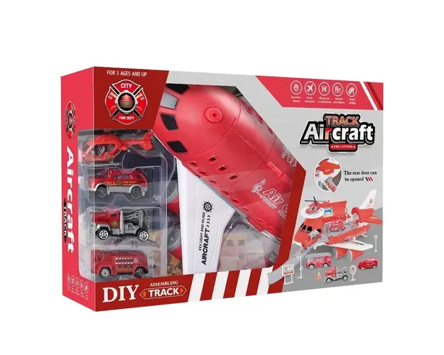 Avion pompieri transformabil in parcare cu 4 vehicule Fire Control