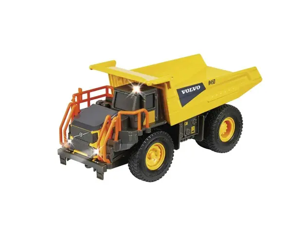 Basculanta metalica Majorette Volvo Rigid Hauler cu lumini si sunete 20 cm