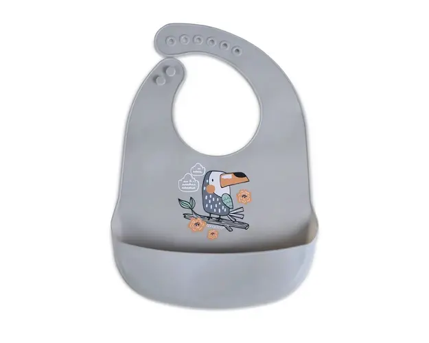 Baveta din silicon Cangaroo Rooibos Gri