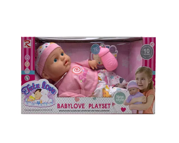 Bebelus cu 10 sunete si biberon Tutu Love
