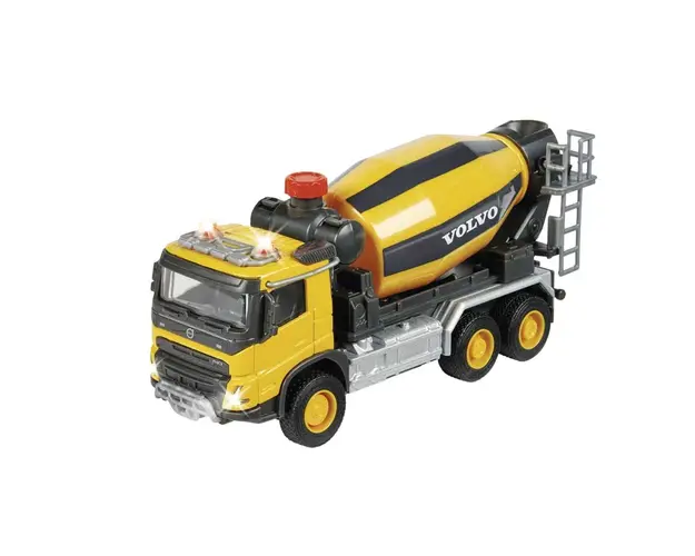 Betoniera metalica Majorette Volvo cu lumini si sunete 19 cm