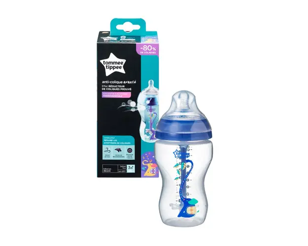 Biberon Advanced anticolici cu sistem de ventilatie Tommee Tippee 340 ml blue