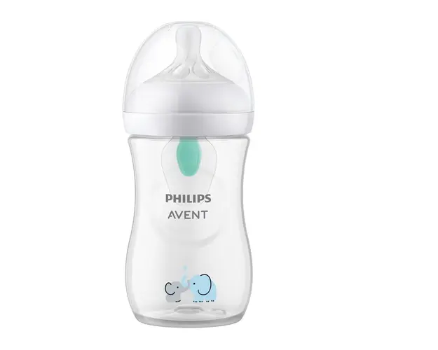 Biberon Avent Natural Response Airfree 3.0, 260 ml, elefantei, o luna+