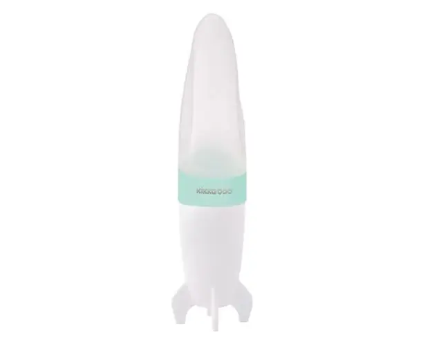 Biberon cu lingurita silicon Kikka Boo Rocket Mint 90 ml