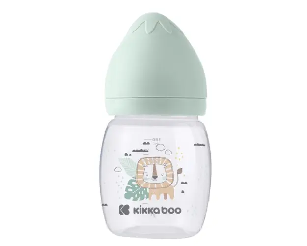 Biberon polipropilena 180 ml silicon Kikka Boo Savanna Mint