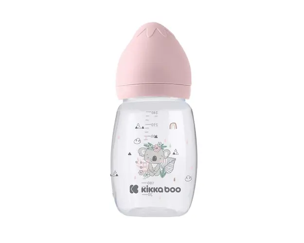 Biberon polipropilena 260 ml silicon Kikka Boo Savanna Roz