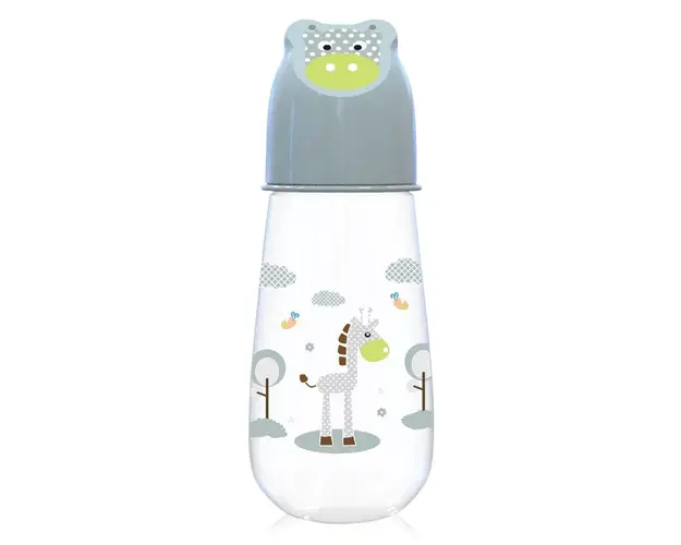 Biberon polipropilena cu tetina silicon Lorelli Baby Care Animals 125 ml 0+ Mint Green