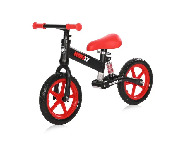 Bicicleta de echilibru fara pedale unisex 12 inch Lorelli Wind Negru si Rosu