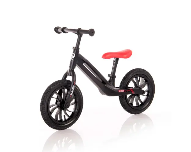 Bicicleta fara pedale unisex 12 inch Lorelli Q Play Racer negru si rosu