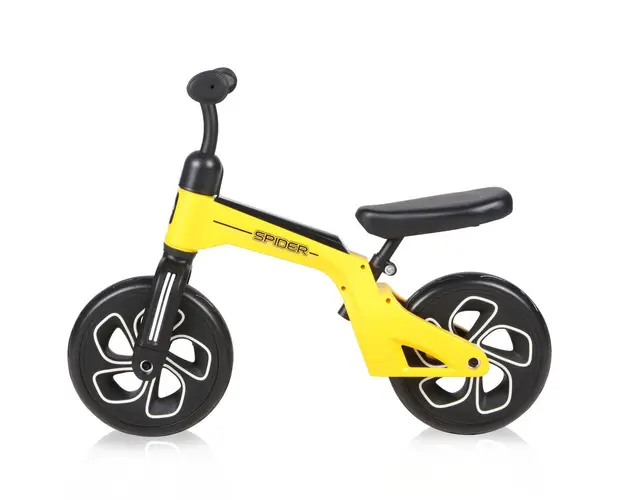Bicicleta fara pedale unisex 10 inch Lorelli Spider Galben