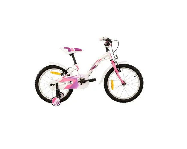 Bicicleta pentru fete 16 inch cu roti ajutatoare Max Bike Alloy Alice Alb