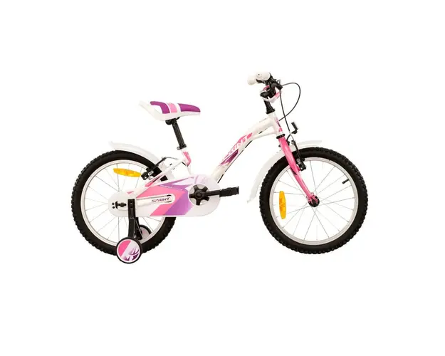 Bicicleta pentru fete Max Bike Sprint Alice 18 inch Alb, Roz Pastel