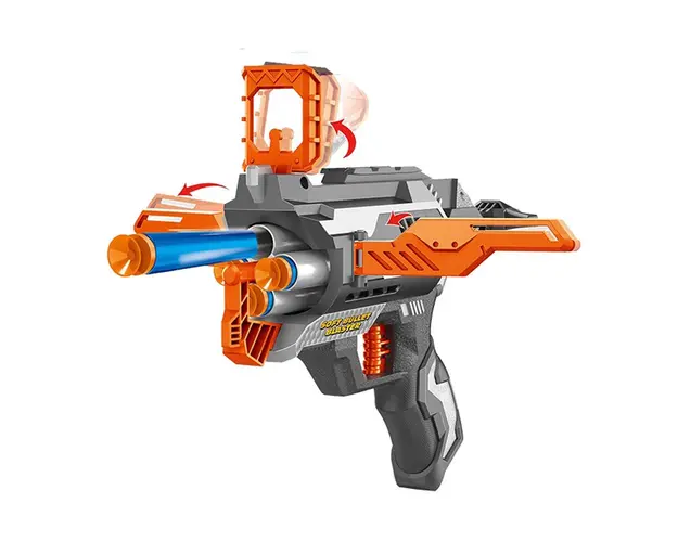 Blaster cu 12 proiectile din spuma si tinta Ocie Blaster Shots