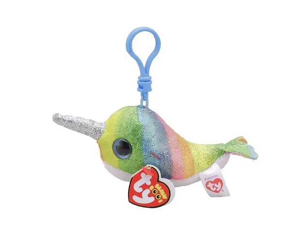 Breloc de plus TY Narvalul Nori 8.5 cm