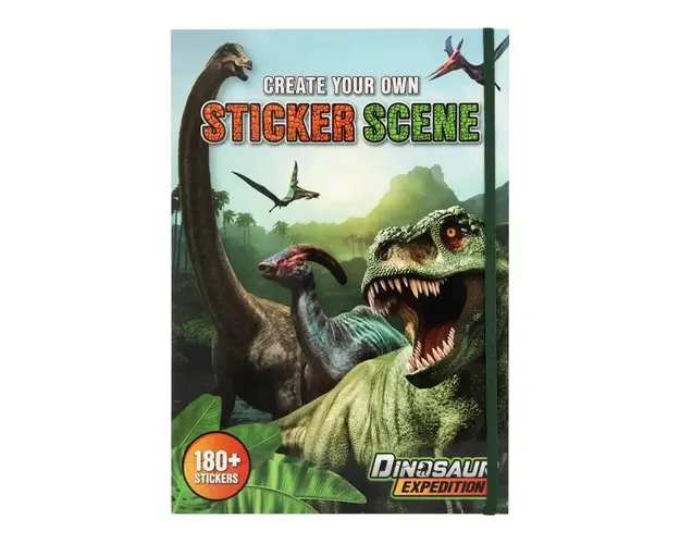 Brosura cu autocolante dinozauri 10 pagini A4