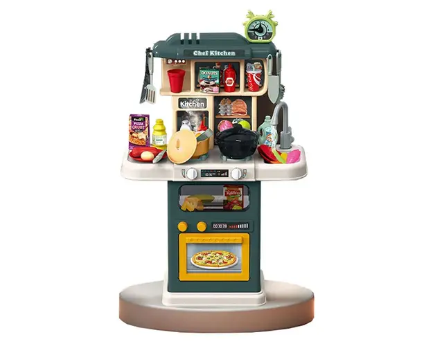 Bucatarie cu apa curenta si abur Ocie Kitchen Talented Chef 64 piese Albastra