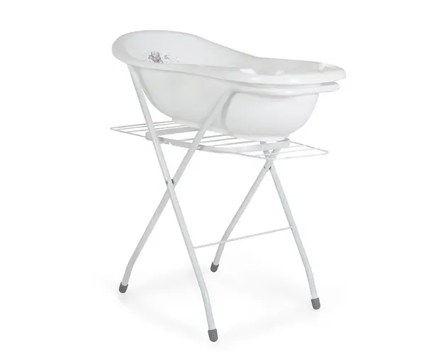 Cadita de baie 100 cm cu suport si uscator metalic Cangaroo Alb