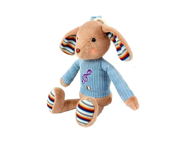 Caine de plus muzical pentru bebelusi Babys Good Partner 34 cm