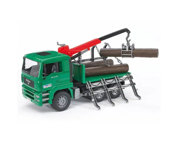 Camion cu 3 busteni Bruder Man TGA