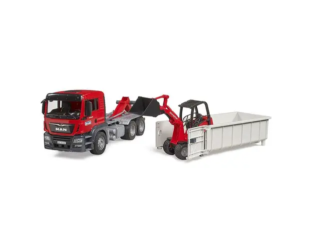 Camion cu container si incarcator Schaffer Bruder MAN TGS