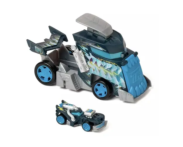 Camion cu lansator si masinuta T-Racers Mix N Race Ice