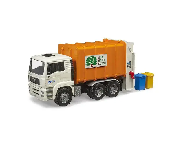 Camion de gunoi cu 2 pubele Bruder MAN TGA