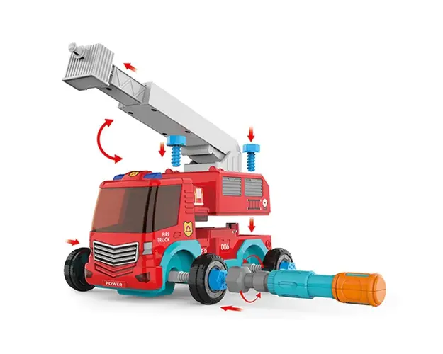 Camion de pompieri cu telecomanda de asamblat Ocie Assembly City