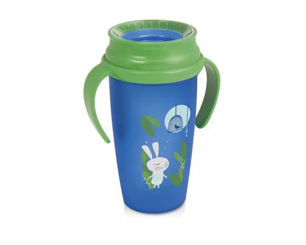 Cana antivarsare cu manere Lovi 360 Follow the Rabbit unisex 350 ml