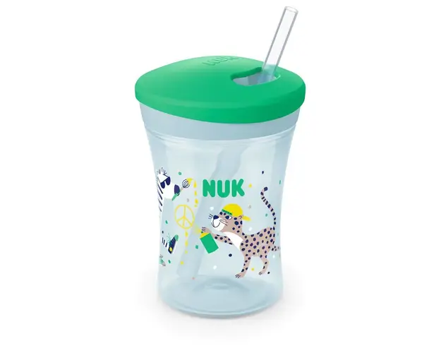 Canita cu pai Nuk Active Cup Green 230 ml
