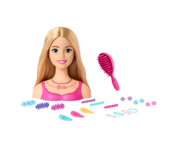 Cap de coafat cu 20 accesorii Barbie
