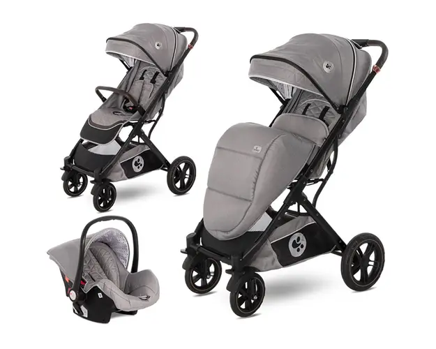 Carucior combinat 2 in 1 cu scaun auto Lorelli Storm 2021 Opaline Grey