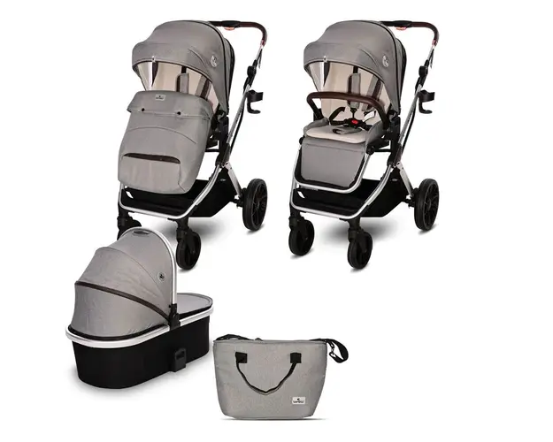 Carucior combinat 2 in 1 Lorelli Premium Glory Opaline Grey