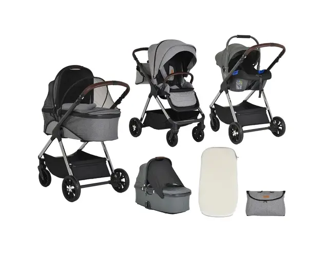 Carucior combinat 3 in 1 Cangaroo Empire Light Grey