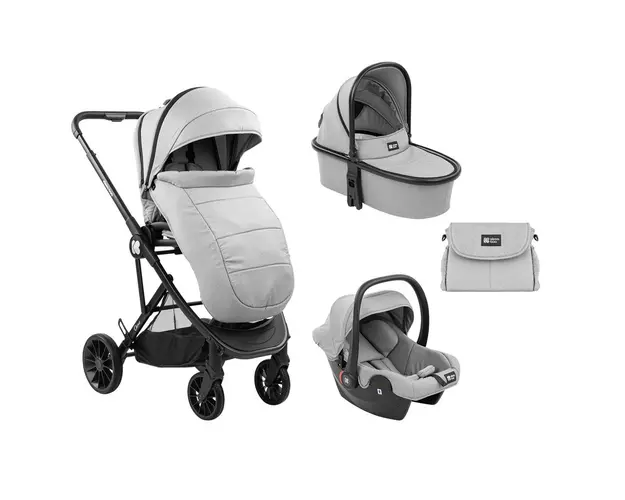 Carucior combinat 3 in 1 Kikka Boo Cherie Gri