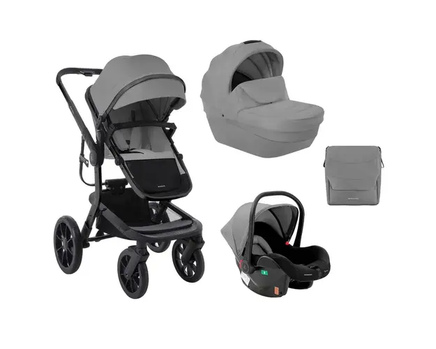 Carucior combinat 3 in 1 Kikka Boo Irene Gri deschis