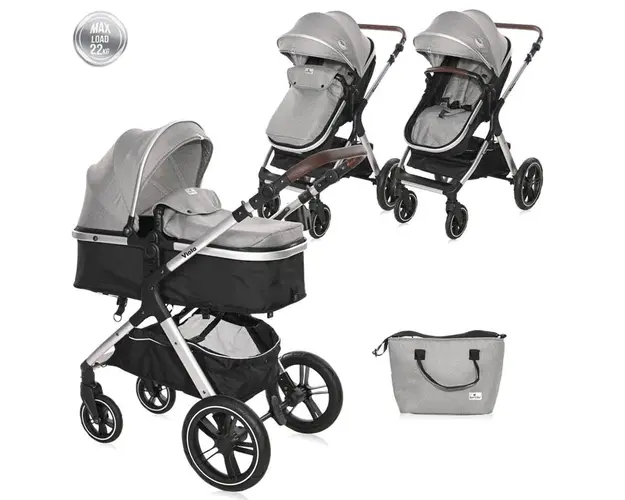 Carucior combinat Lorelli Classic Viola Opaline Grey