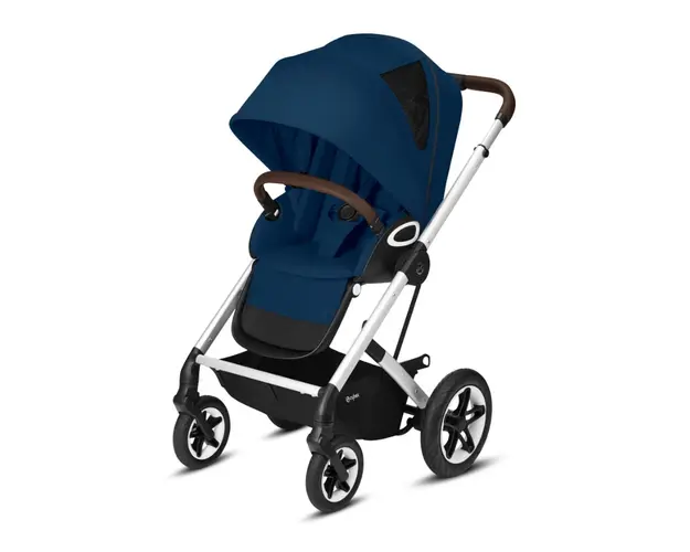 Carucior Cybex Gold TALOS S LUX Navy Blue cu cadru argintiu