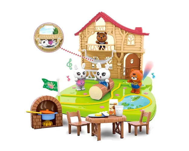 Casuta din padure cu figurine Ocie