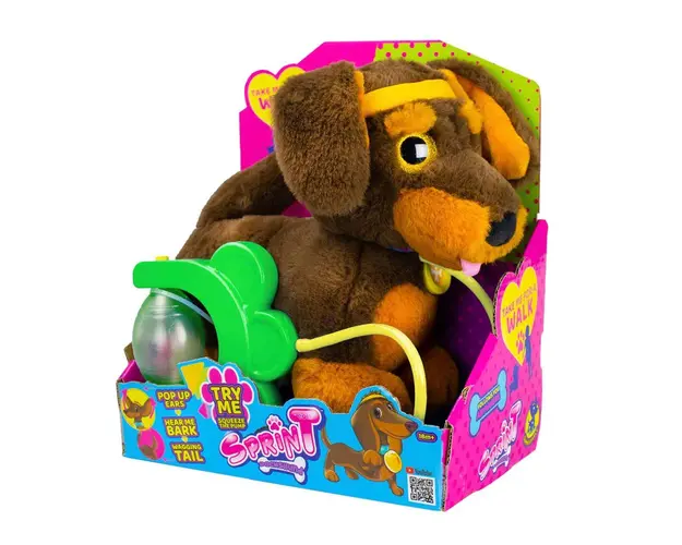 Catelus interactiv cu sunete Sprint Walking Dachshund