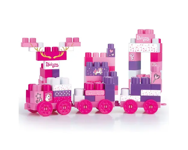 Cuburi de construit Dolu Unicorn 70 piese