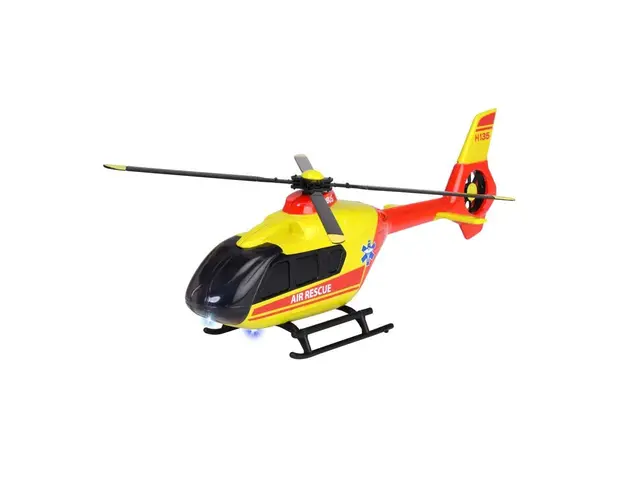 Elicopter de salvare metalic Majorette Airbus H135 cu lumini si sunete 25.5 cm