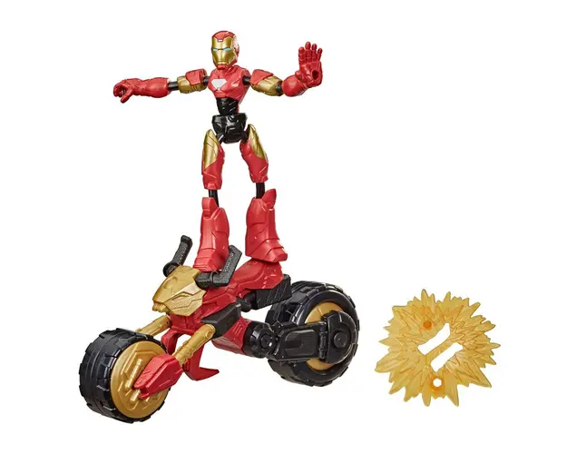 Figurina cu vehicul Hasbro Avengers Bend and Flex Iron Man